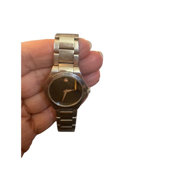 Movado Museum Black Dial Stainless Steel Swiss Quartz Women Watch